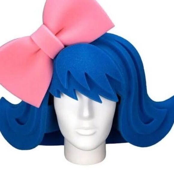 Foam Party Hats Wig with Large Bow - Picture 1 of 5